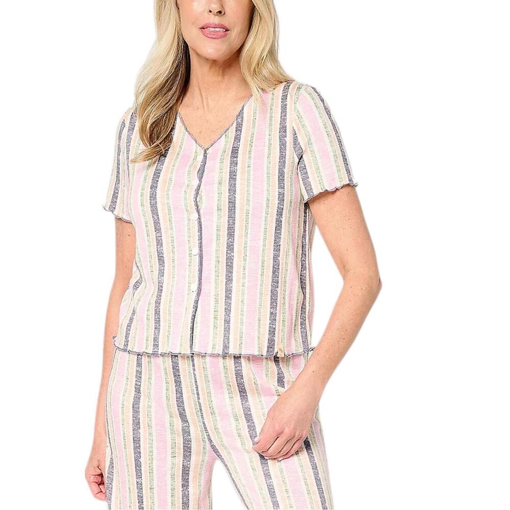 Sunday Brunch Short Sleeve Top Multi Stripe - Regular